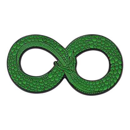 Ouroboros Enamel Pin – Occult Snake Pin with Real Gold
