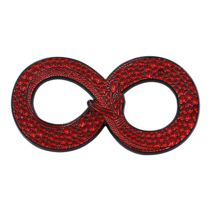 Ouroboros Enamel Pin – Occult Snake Pin with Real Gold