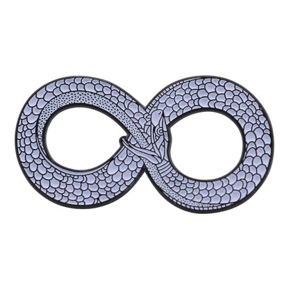 Ouroboros Enamel Pin – Occult Snake Pin with Real Gold