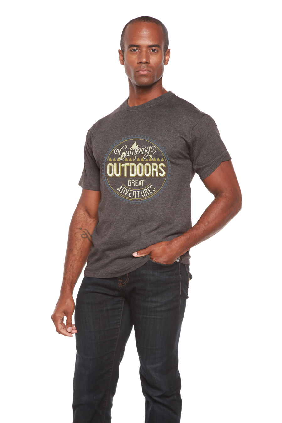 Outdoors Men's Bamboo Viscose/Organic Cotton Short Sleeve Graphic T-Shirt