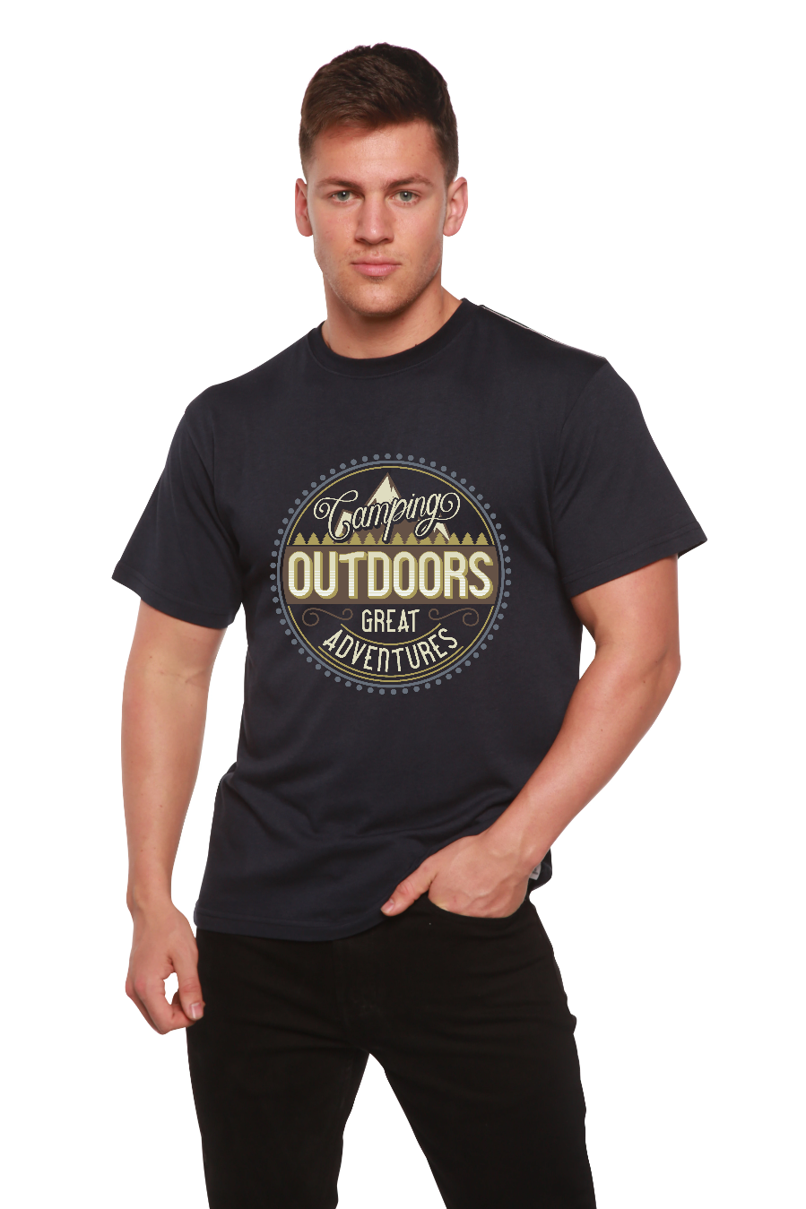 Outdoors Men's Bamboo Viscose/Organic Cotton Short Sleeve Graphic T-Shirt