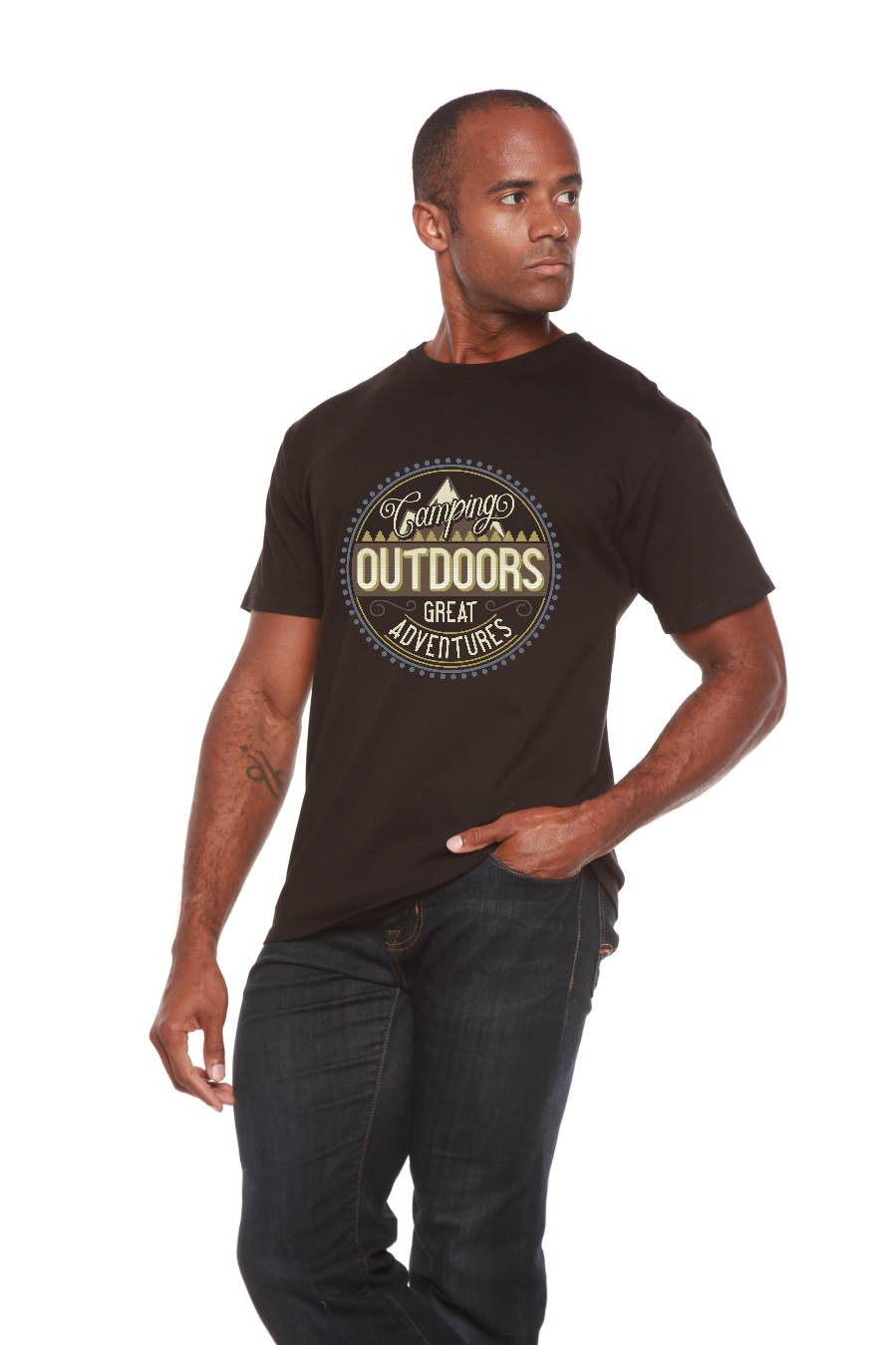 Outdoors Men's Bamboo Viscose/Organic Cotton Short Sleeve Graphic T-Shirt