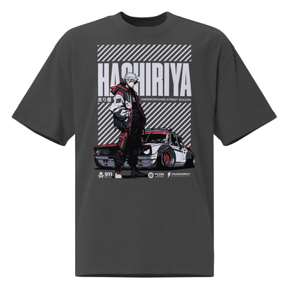 Hashiriya Oversized Faded Car T-Shirt
