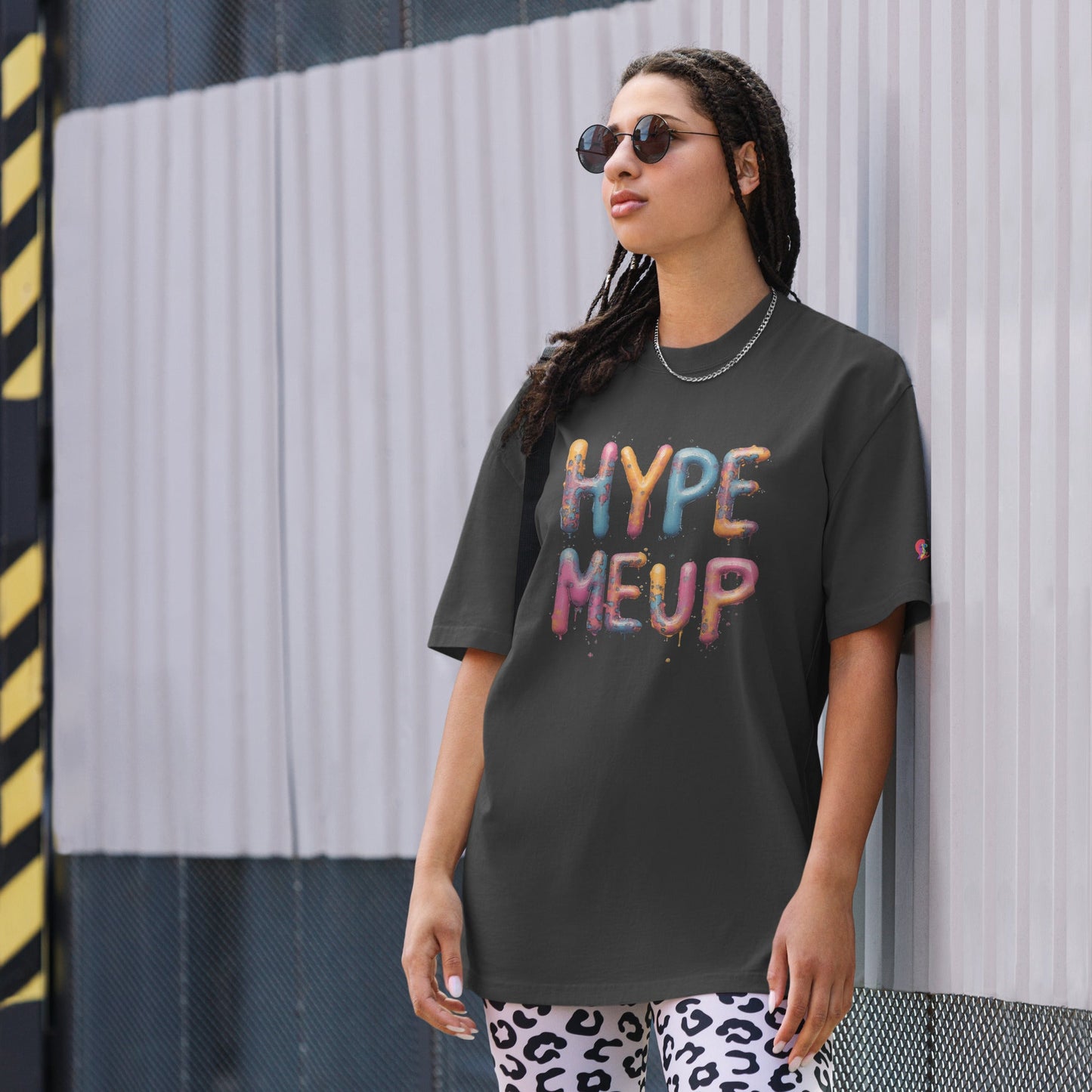 HYPE MEUP Affirmations Oversized Vintage Feel T-Shirt