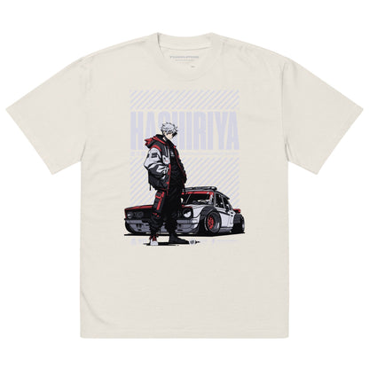 Hashiriya Oversized Faded Car T-Shirt