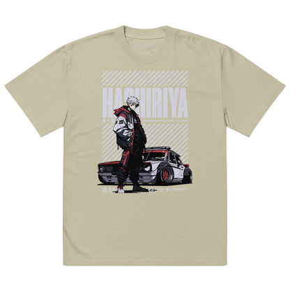 Hashiriya Oversized Faded Car T-Shirt