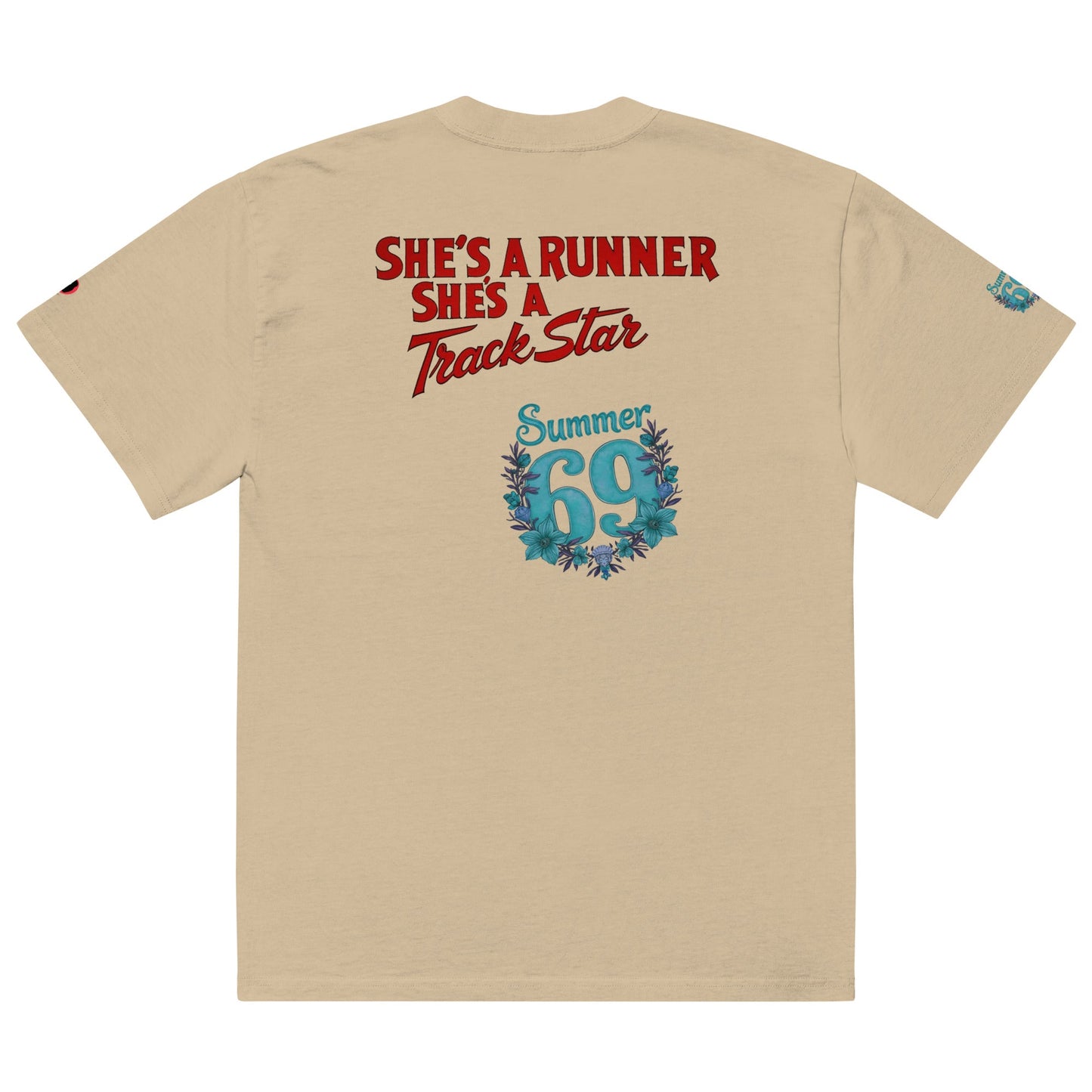 She's a Runner, She's a TrackStar Oversized Faded T-shirt