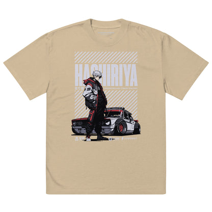 Hashiriya Oversized Faded Car T-Shirt