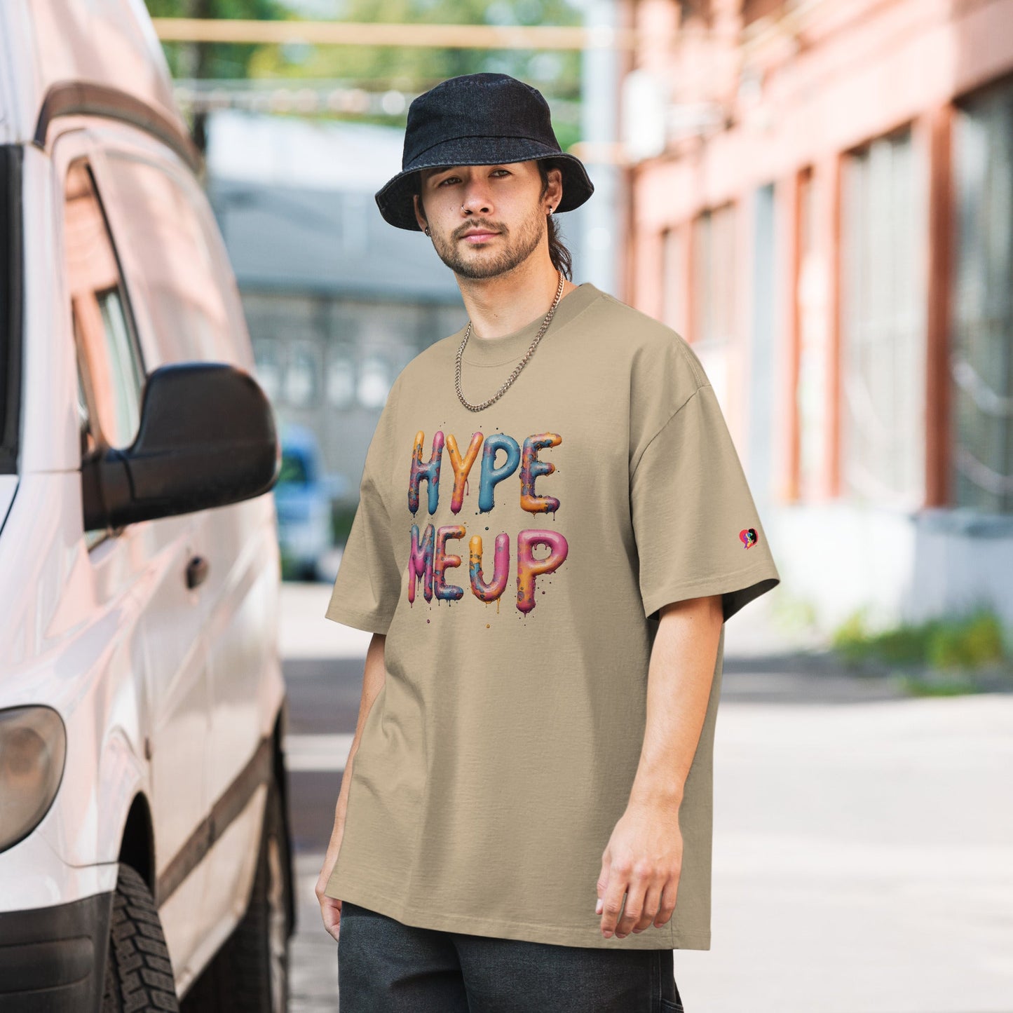 HYPE MEUP Affirmations Oversized Vintage Feel T-Shirt