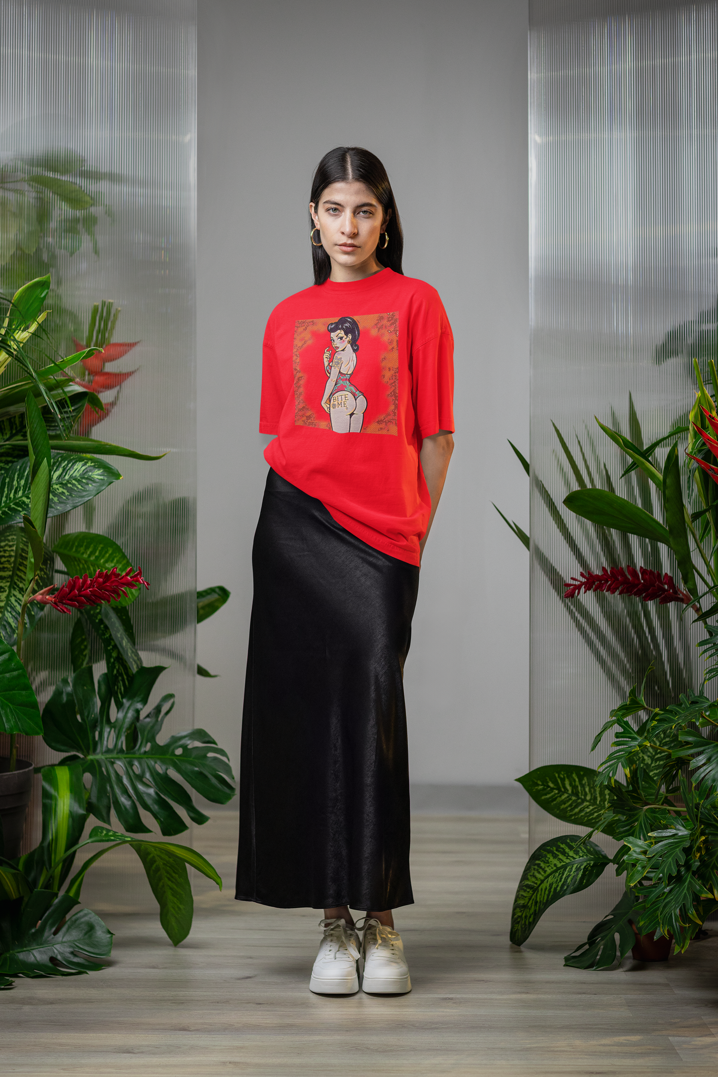 Bite Me Pin Up Graphic Tee