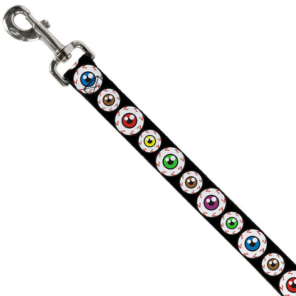 Dog Leash - Eyeballs Black/Multi Color