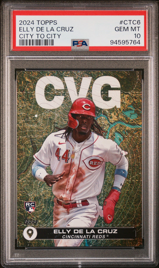 Graded 2024 Topps Elly De La Cruz #CTC6 City to City Rookie RC Baseball Card PSA 10 Gem Mint
