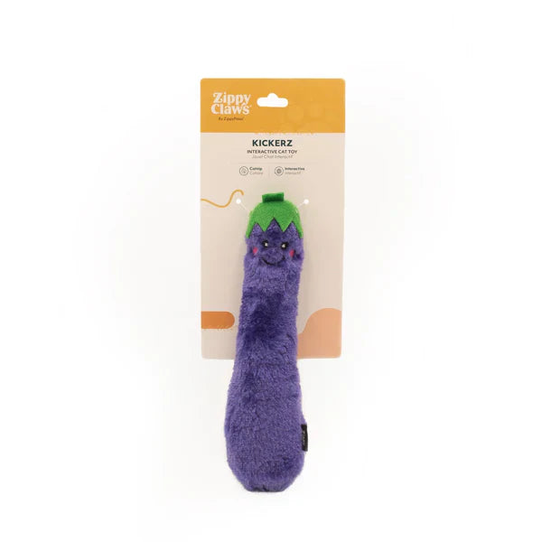 ZippyClaws Catnip Kickerz, Egg Plant