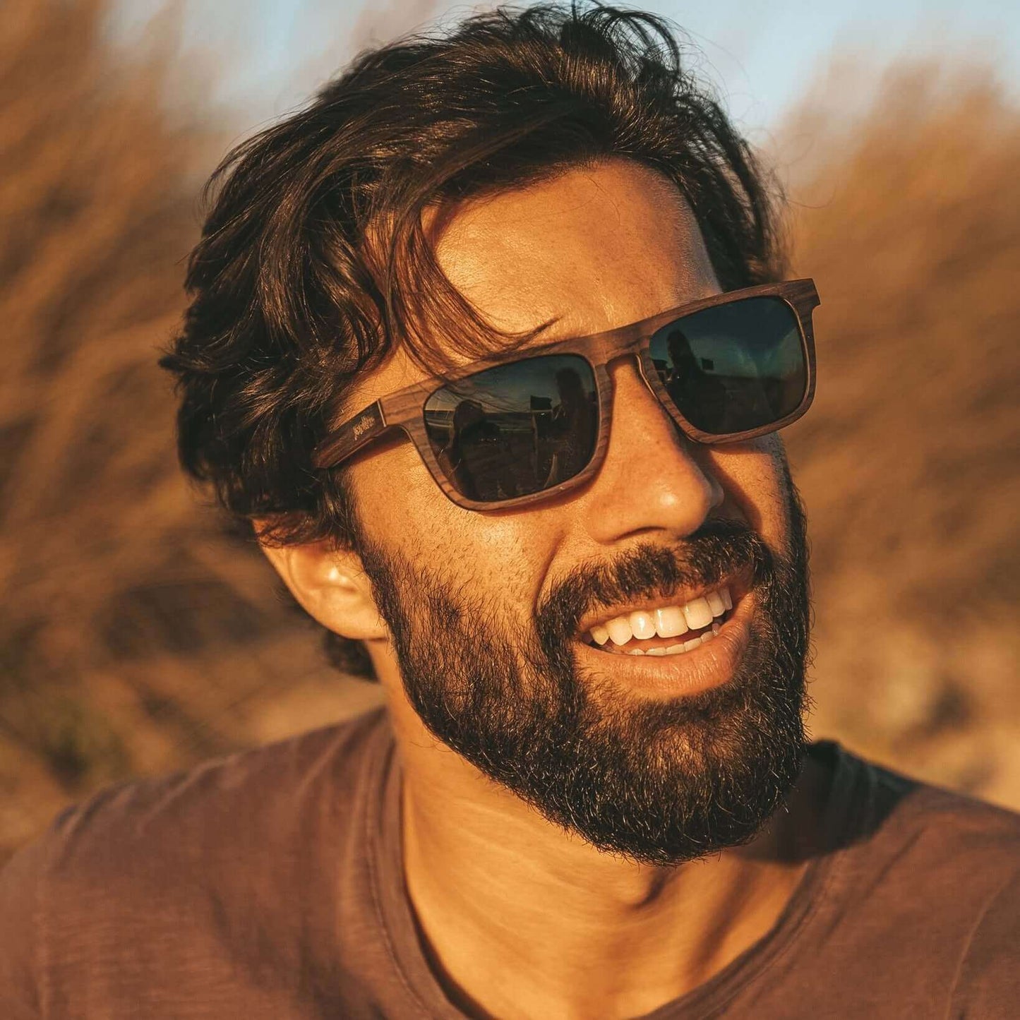 Palau - Rectangle Wooden Sunglasses