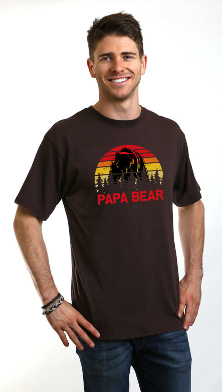 Papa Bear Men's Bamboo Viscose/Organic Cotton Short Sleeve Graphic T-Shirt