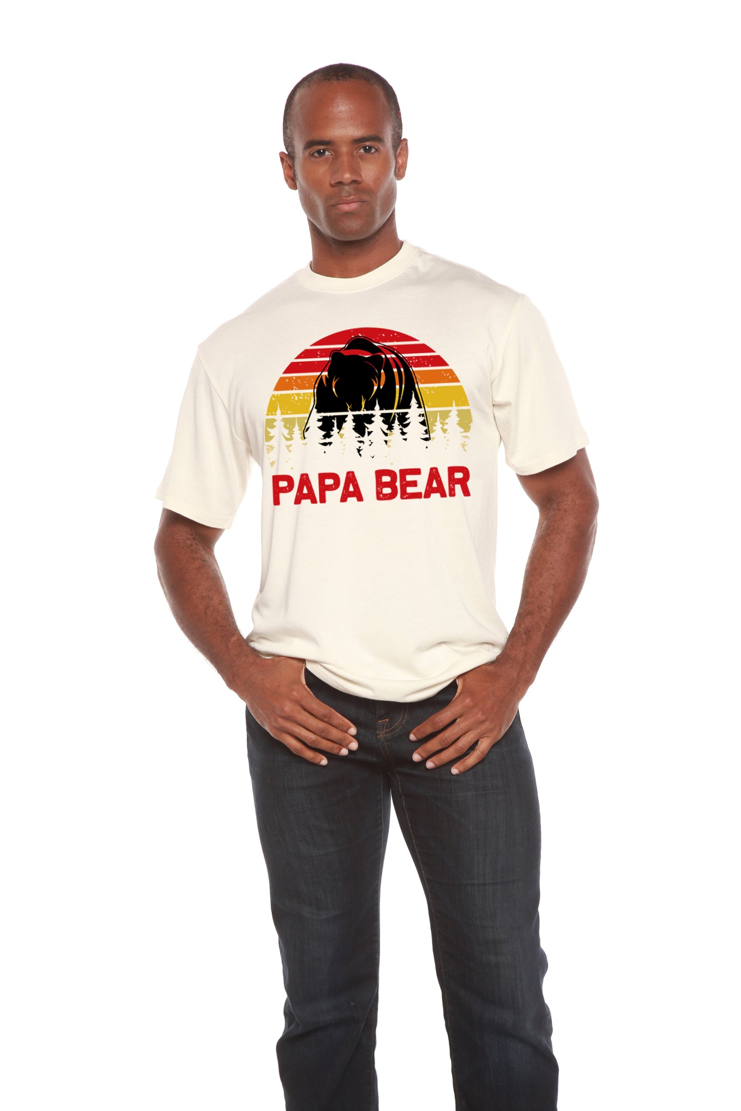Papa Bear Men's Bamboo Viscose/Organic Cotton Short Sleeve Graphic T-Shirt