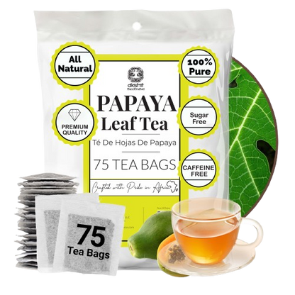 Papaya Leaf Tea Bags – 75 Count | Caffeine-Free Herbal Tea