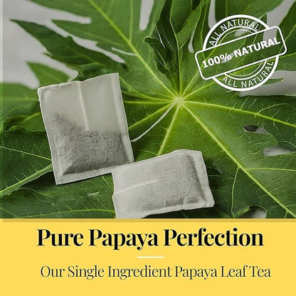 Papaya Leaf Tea Bags 75 Count – Caffeine-Free Herbal Tea for Immunity & Digestion