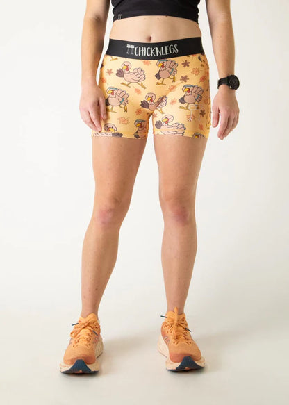 Women's Pardoned Turkeys 3" 2-Pocket Compression Shorts