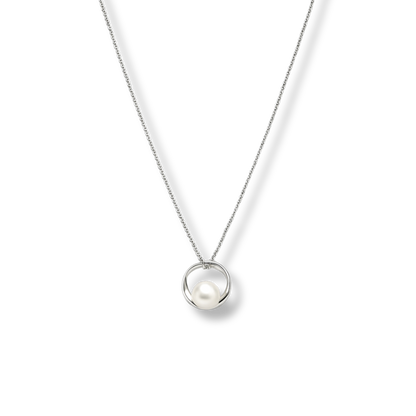 Cultured Pearl 925 Sterling Silver Women Necklace