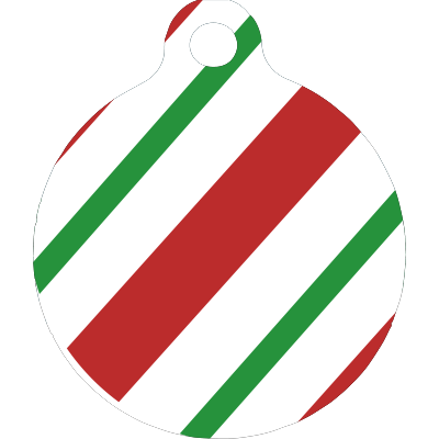 Peppermint Stick HD Dog ID Tag