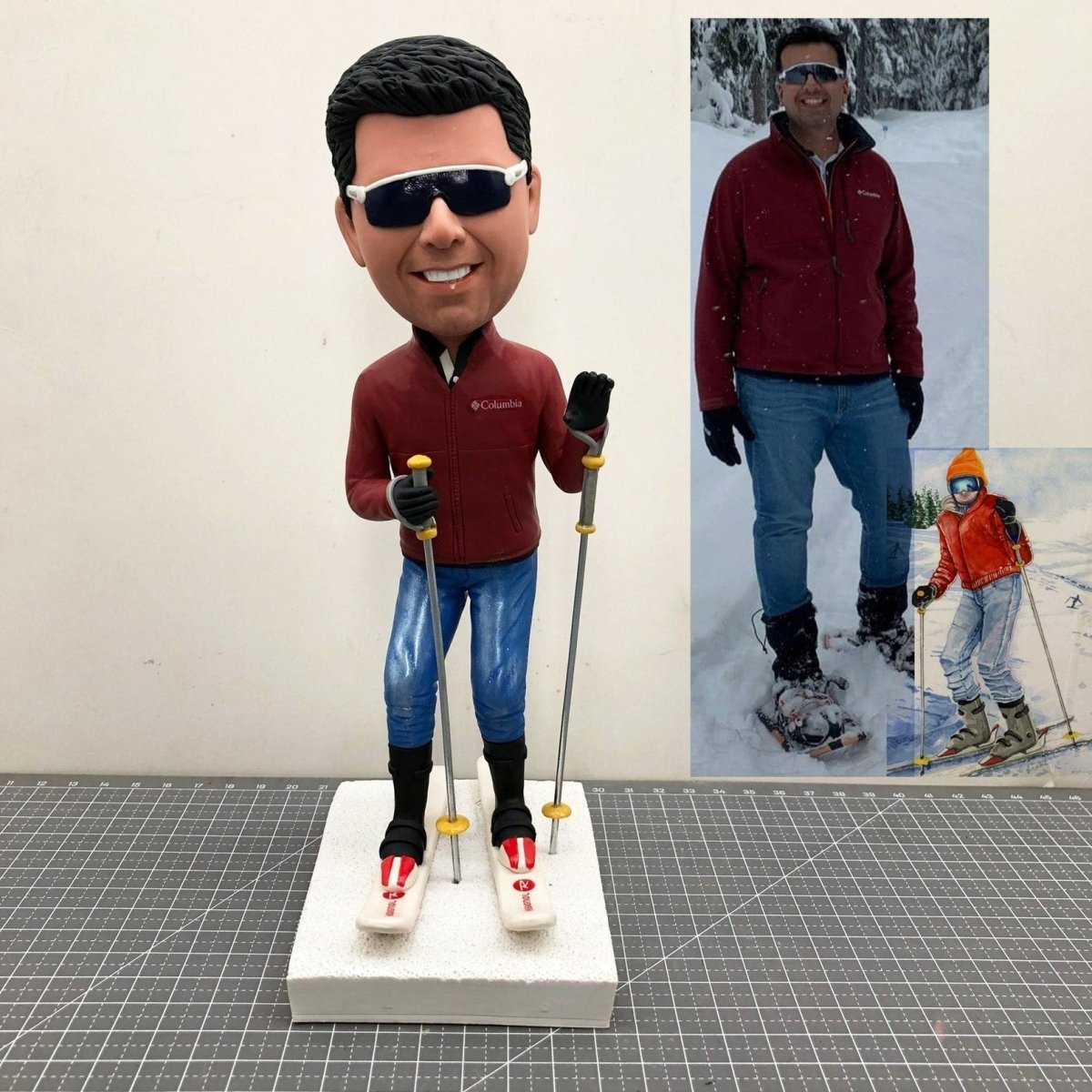 Personalized Skiing Bobblehead for Husband