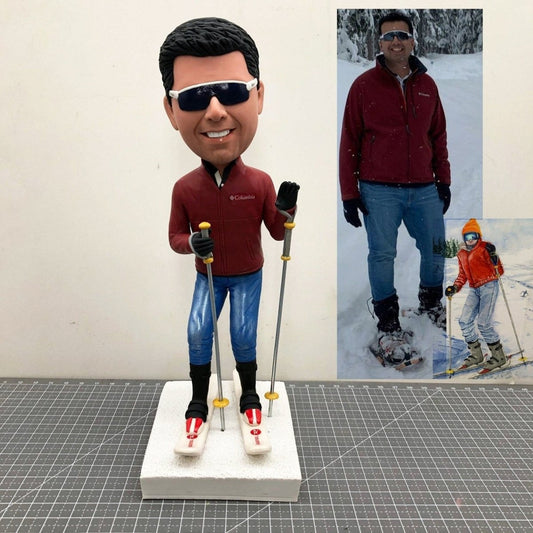 Personalized Skiing Bobblehead for Husband