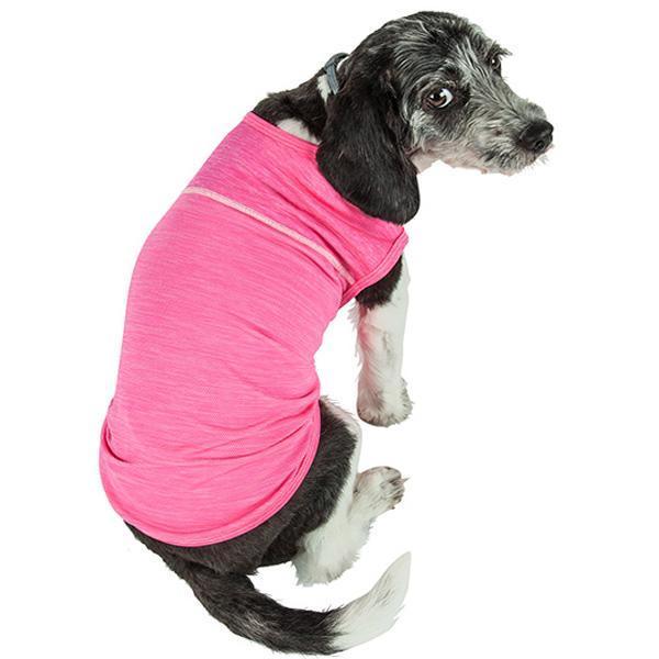 Pet Life ® Active 'Aero-Pawlse' Quick-Dry and 4-Way-Stretch Yoga Fitness Dog T-Shirt Tank Top
