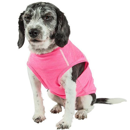 Pet Life ® Active 'Aero-Pawlse' Quick-Dry and 4-Way-Stretch Yoga Fitness Dog T-Shirt Tank Top