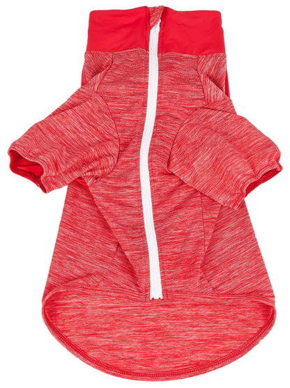 Pet Life ® Active 'Chewitt Wagassy' 4-Way-Stretch Yoga Fitness Long-Sleeve Dog T-Shirt