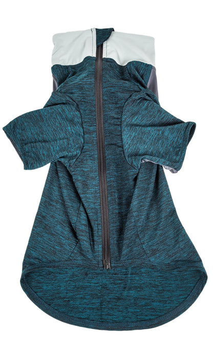 Pet Life ® Active 'Chewitt Wagassy' 4-Way-Stretch Yoga Fitness Long-Sleeve Dog T-Shirt