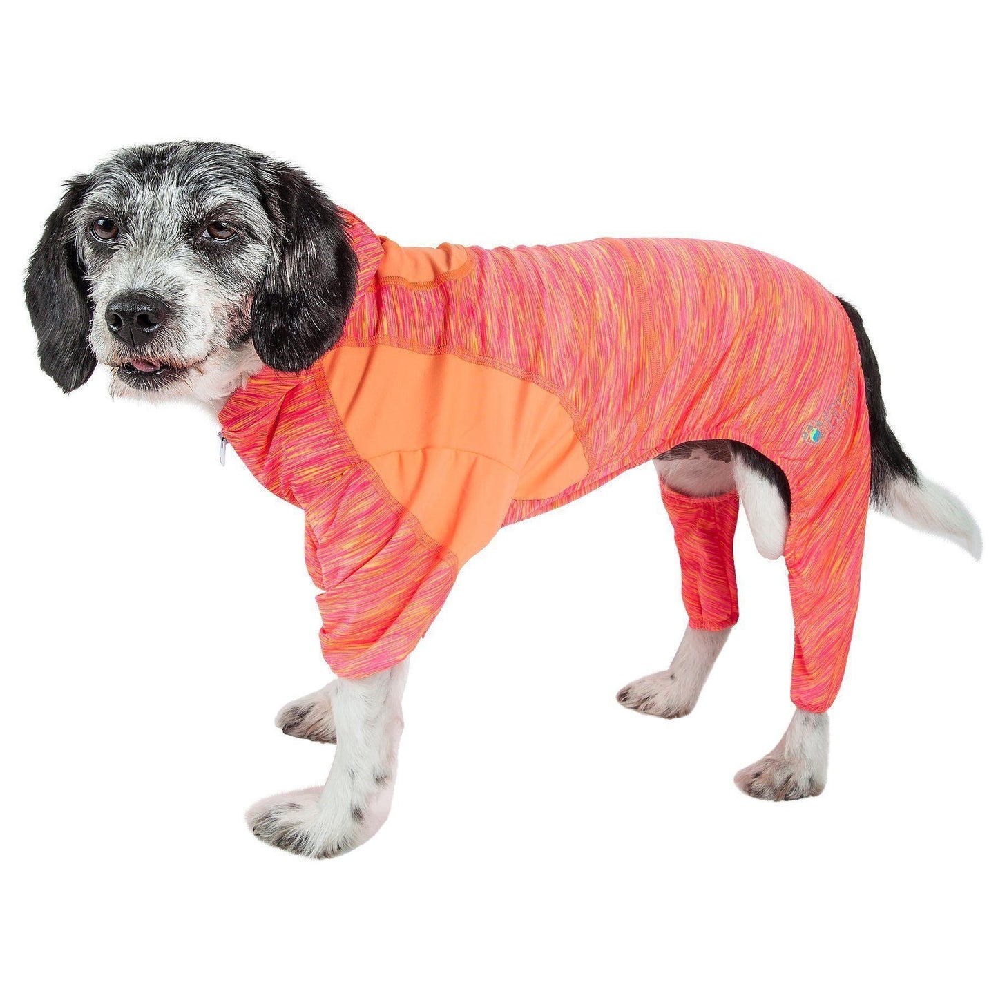 Pet Life ® Active 'Downward Dog' 4-Way-Stretch Fitness Yoga Dog Tracksuit Hoodie