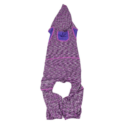 Pet Life ® Active 'Downward Dog' 4-Way-Stretch Fitness Yoga Dog Tracksuit Hoodie