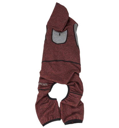 Pet Life ®  Active 'Fur-Breeze' Medium-weight 4-Way-Stretch Full Body Hooded Dog Yoga sweater