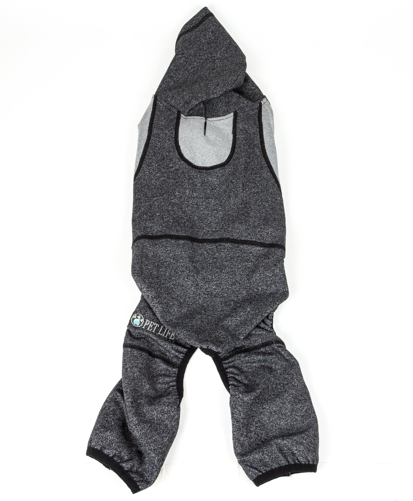 Pet Life ®  Active 'Fur-Breeze' Medium-weight 4-Way-Stretch Full Body Hooded Dog Yoga sweater