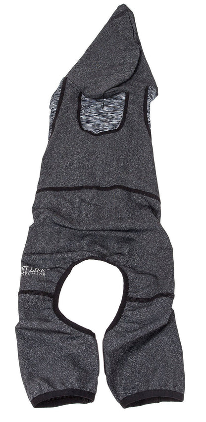 Pet Life ® Active 'Pawsterity' Mediumweight 4-Way-Stretch Yoga Fitness Dog Tracksuit Hoodie