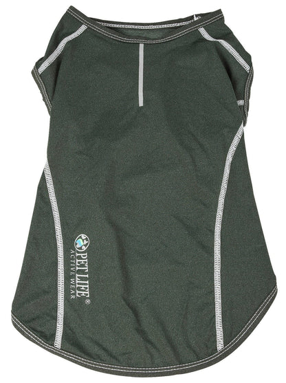 Pet Life ®  Active 'Racerbark' 4-Way-Stretch Yoga Fitness Dog T-Shirt Tank Top