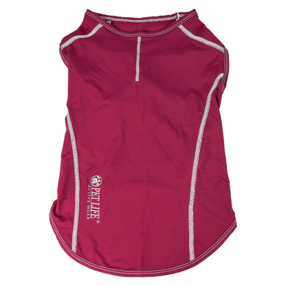 Pet Life ®  Active 'Racerbark' 4-Way-Stretch Yoga Fitness Dog T-Shirt Tank Top