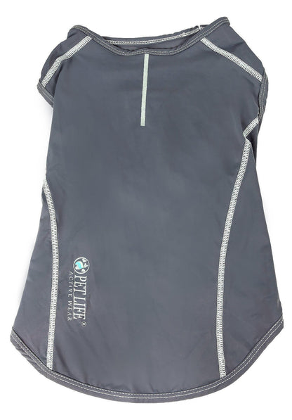 Pet Life ®  Active 'Racerbark' 4-Way-Stretch Yoga Fitness Dog T-Shirt Tank Top