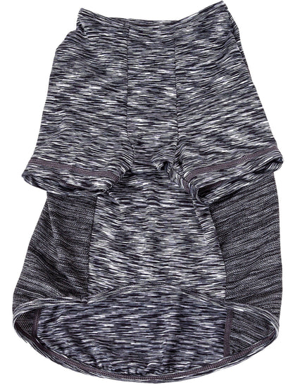 Pet Life ® Active 'Warf Speed' Heathered Ultra-Stretch Yoga Fitness Dog T-Shirt