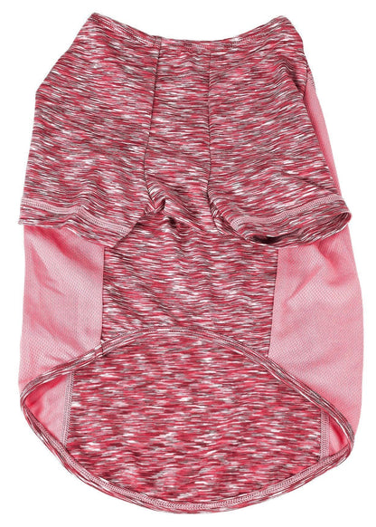 Pet Life ® Active 'Warf Speed' Heathered Ultra-Stretch Yoga Fitness Dog T-Shirt