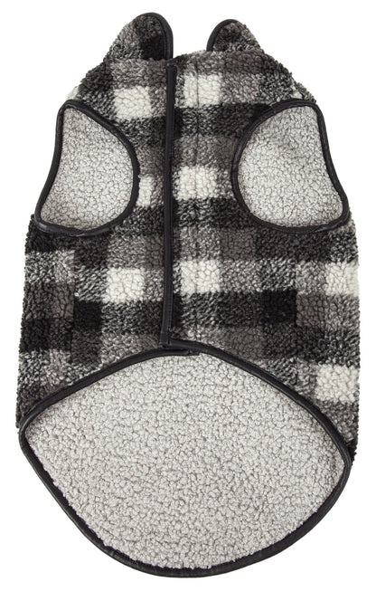 Pet Life ®  'Black Boxer' Classical Fashion Insulated Plaid Dog Coat