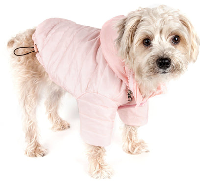 Pet Life ® Lightweight Adjustable and Collapsible 'Sporty Avalanche' Dog Coat w/ Pop-out Zippered Hood