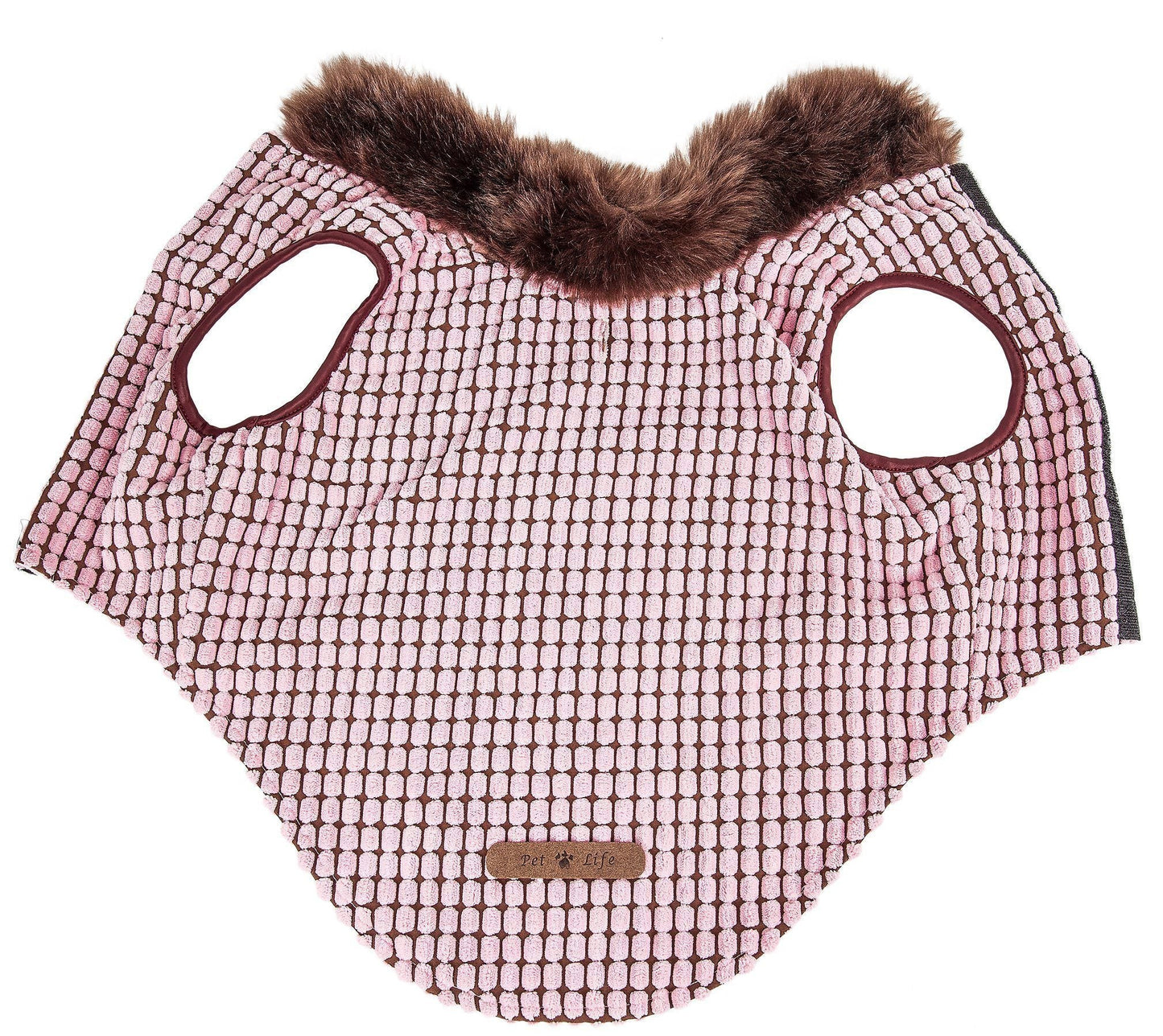 Pet Life ®  Luxe 'Beautifur' Box-Stitched Elegant Designer Mink Fur Dog Coat