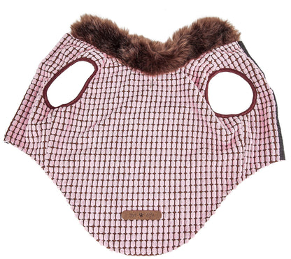 Pet Life ®  Luxe 'Beautifur' Box-Stitched Elegant Designer Mink Fur Dog Coat