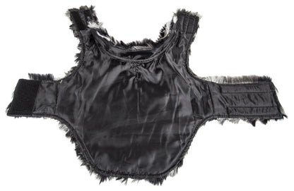 Pet Life ®  Luxe 'Chauffurry' Zebra Patterned Designer Mink Fur Dog Coat