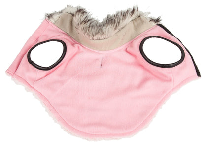 Pet Life ®  Luxe 'Pinkachew' Charming Fashion Mink Fur Dog Coat