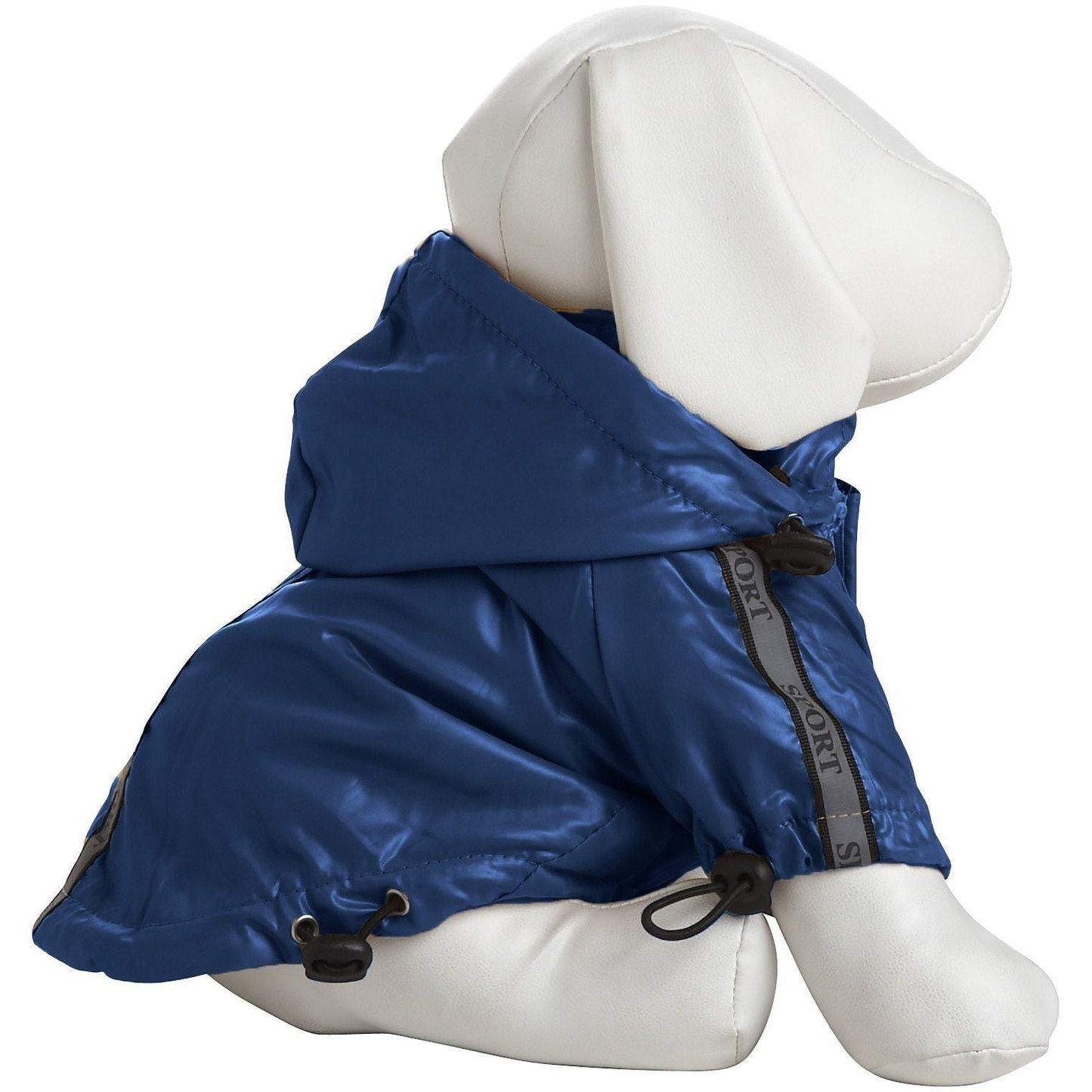 Pet Life ® 'Reflecta-Sport' Multi-Adjustable Reflective Weather-Proof Dog Raincoat w/ Removable Hood