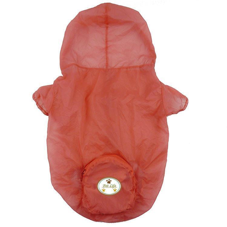 Pet Life ® 'Thunder Paw' Ultimate Waterproof Collapsible Multi-Adjustable Travel Dog Raincoat