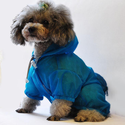 Pet Life ® 'Thunder Paw' Ultimate Waterproof Collapsible Multi-Adjustable Travel Dog Raincoat